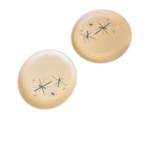 Salem North Star Atomic Starburst Ovenproof 59 Y Luncheon Plate Set Of Two (2)